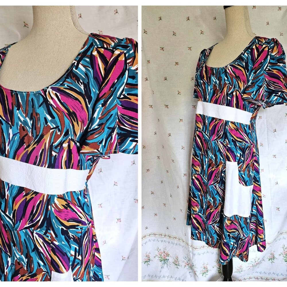 Size M Flutter Sleeve Knee Length Dress NWT